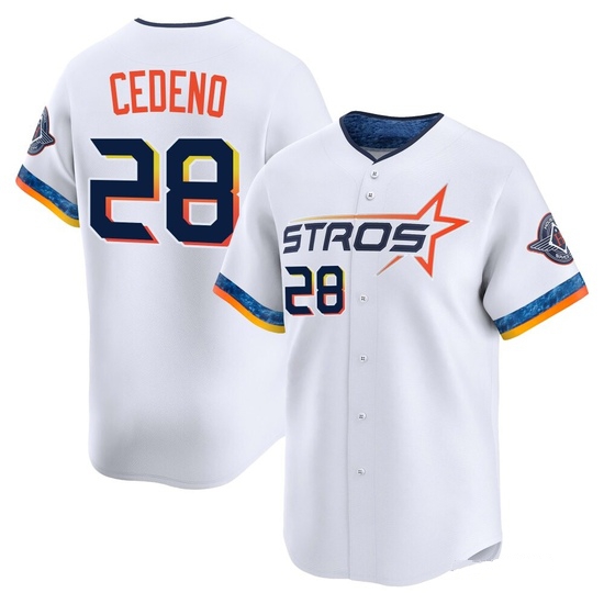Men's Cesar Cedeno Houston Astros Limited White 2025 City Connect Jersey