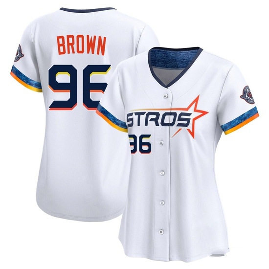 Women's Aaron Brown Houston Astros Limited White 2025 City Connect Jersey