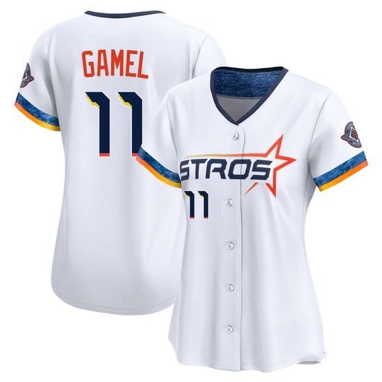 Women's Ben Gamel Houston Astros Limited White 2025 City Connect Jersey