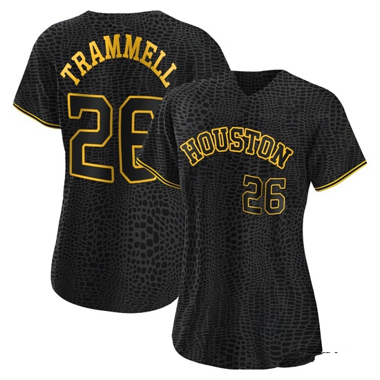 Women's Taylor Trammell Houston Astros Replica Black Snake Skin City Jersey