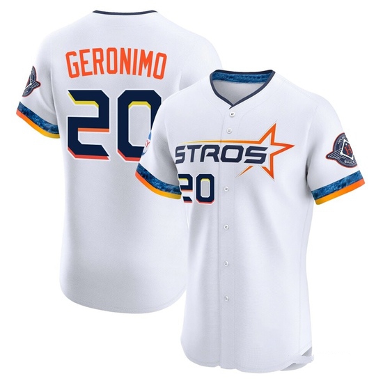 Men's Cesar Geronimo Houston Astros Elite White 2025 City Connect Jersey
