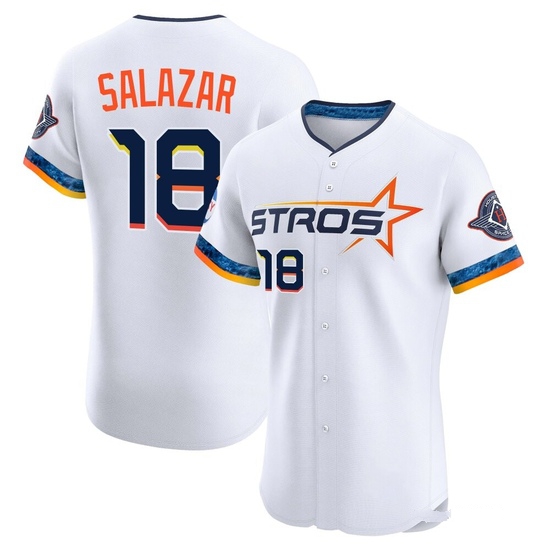 Men's Cesar Salazar Houston Astros Elite White 2025 City Connect Jersey