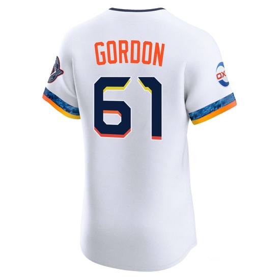 Men's Colton Gordon Houston Astros Elite White 2025 City Connect Jersey - Image 3