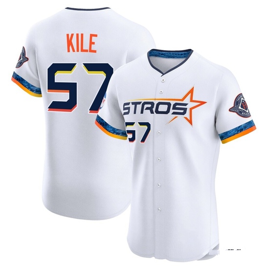 Men's Darryl Kile Houston Astros Elite White 2025 City Connect Jersey