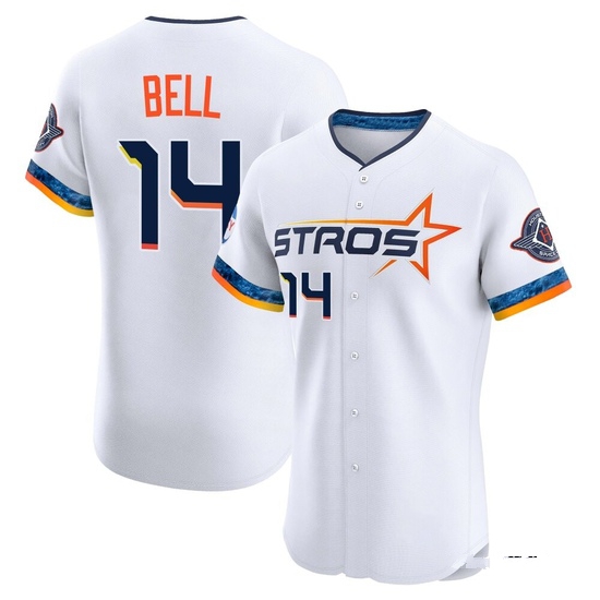 Men's Derek Bell Houston Astros Elite White 2025 City Connect Jersey