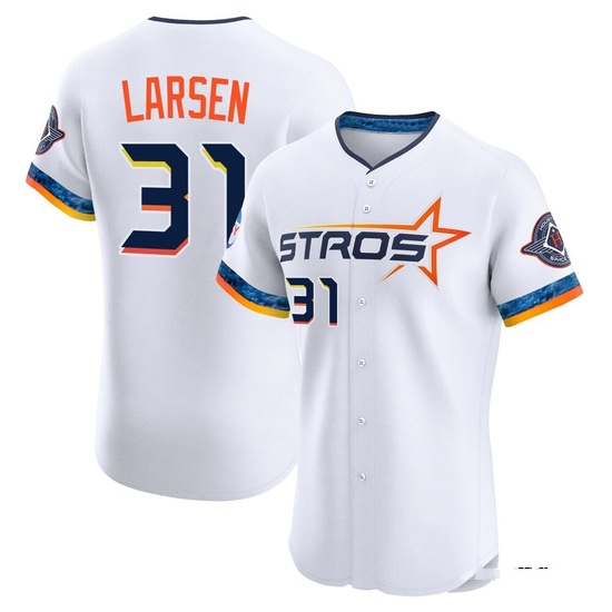 Men's Don Larsen Houston Astros Elite White 2025 City Connect Jersey