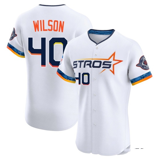 Men's Don Wilson Houston Astros Elite White 2025 City Connect Jersey