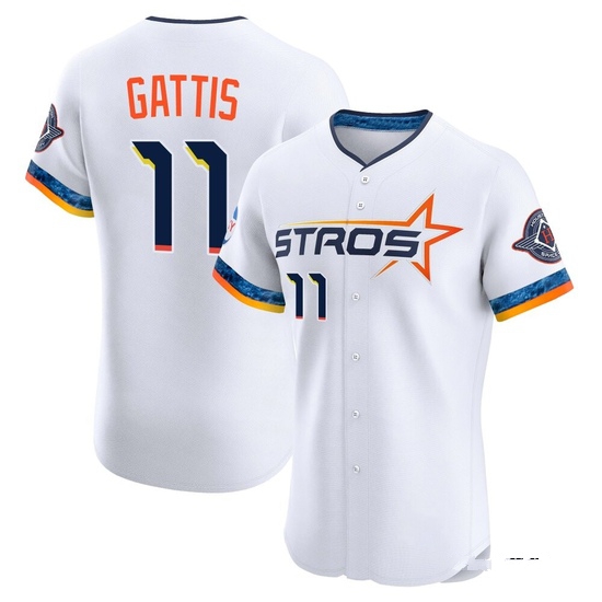Men's Evan Gattis Houston Astros Elite White 2025 City Connect Jersey