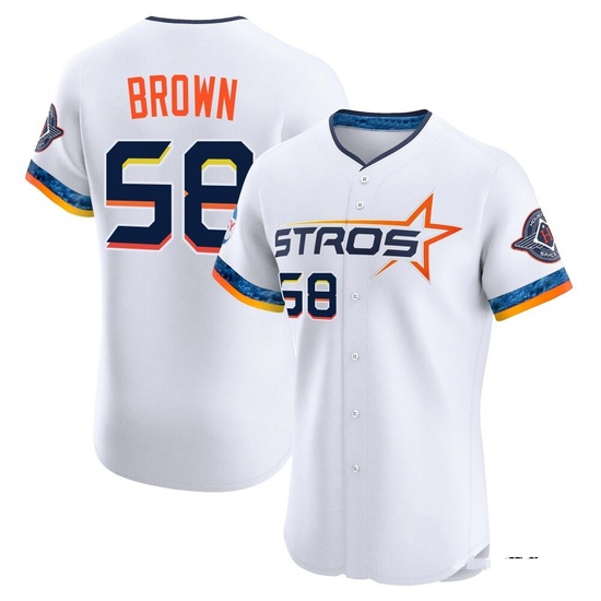 Men's Hunter Brown Houston Astros Elite White 2025 City Connect Jersey