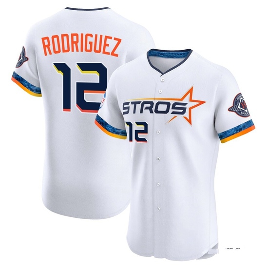 Men's Ivan Rodriguez Houston Astros Elite White 2025 City Connect Jersey