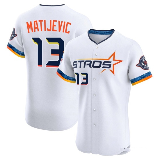 Men's J.J. Matijevic Houston Astros Elite White 2025 City Connect Jersey
