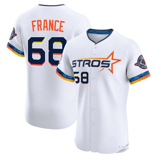 Men's J.P. France Houston Astros Elite White 2025 City Connect Jersey