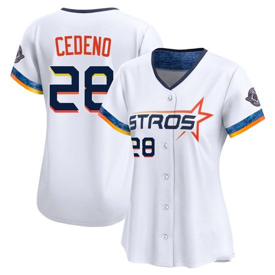 Women's Cesar Cedeno Houston Astros Limited White 2025 City Connect Jersey