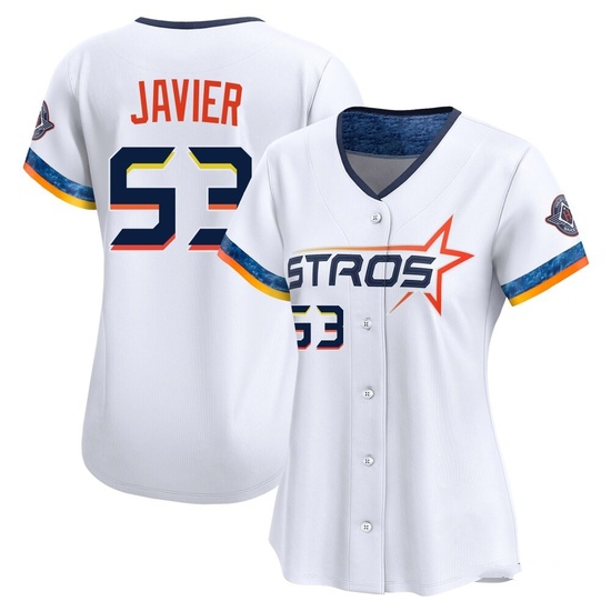 Women's Cristian Javier Houston Astros Limited White 2025 City Connect Jersey