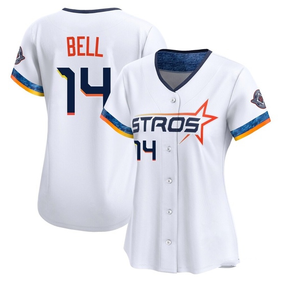 Women's Derek Bell Houston Astros Limited White 2025 City Connect Jersey