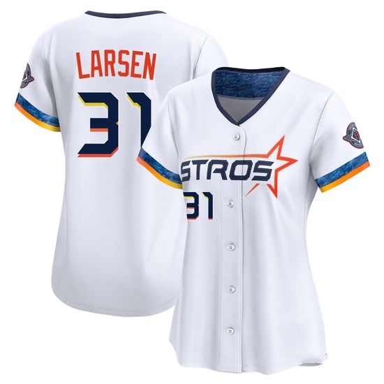 Women's Don Larsen Houston Astros Limited White 2025 City Connect Jersey