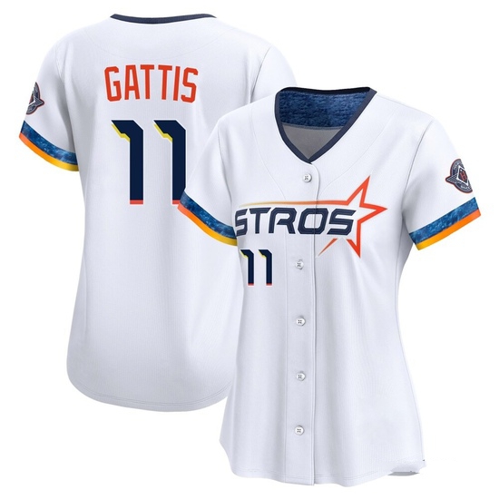 Women's Evan Gattis Houston Astros Limited White 2025 City Connect Jersey