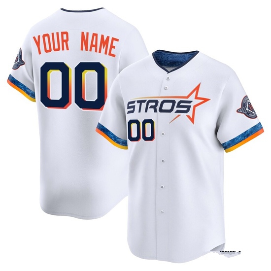 Youth Custom Houston Astros Limited White 2025 City Connect Jersey