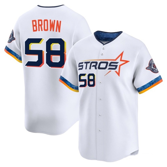 Youth Hunter Brown Houston Astros Limited White 2025 City Connect Jersey