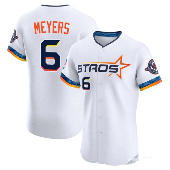 Men's Jake Meyers Houston Astros Elite White 2025 City Connect Jersey