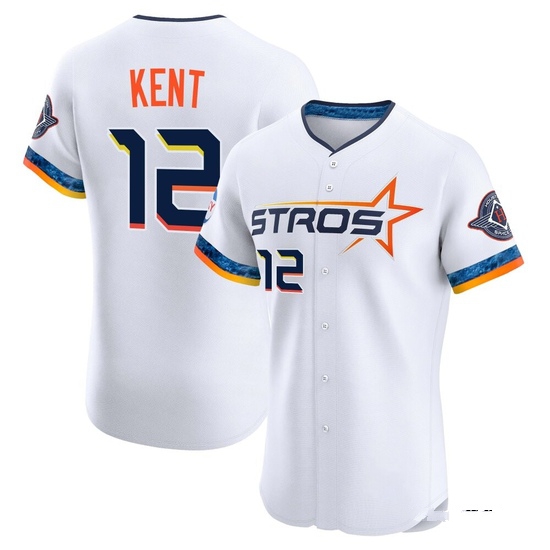 Men's Jeff Kent Houston Astros Elite White 2025 City Connect Jersey