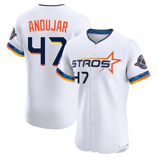 Men's Joaquin Andujar Houston Astros Elite White 2025 City Connect Jersey