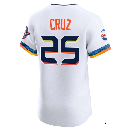 Men's Jose Cruz Jr. Houston Astros Elite White 2025 City Connect Jersey - Image 3