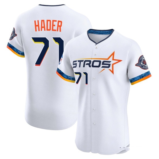 Men's Josh Hader Houston Astros Elite White 2025 City Connect Jersey
