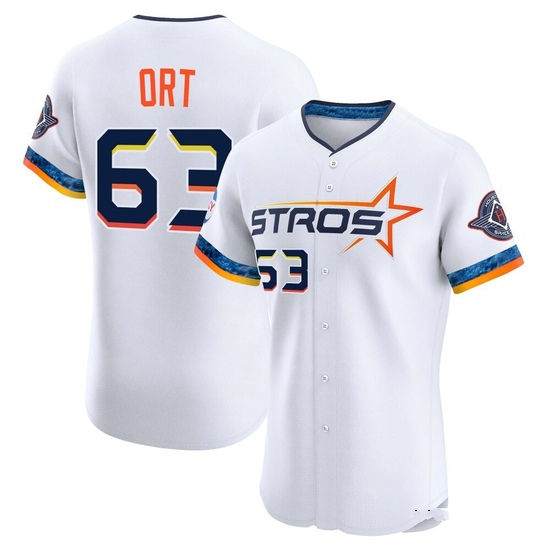 Men's Kaleb Ort Houston Astros Elite White 2025 City Connect Jersey