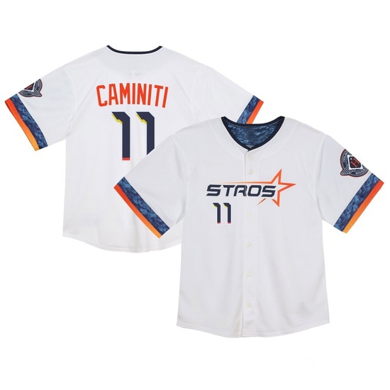 Toddler Ken Caminiti Houston Astros Limited White 2025 City Connect Jersey