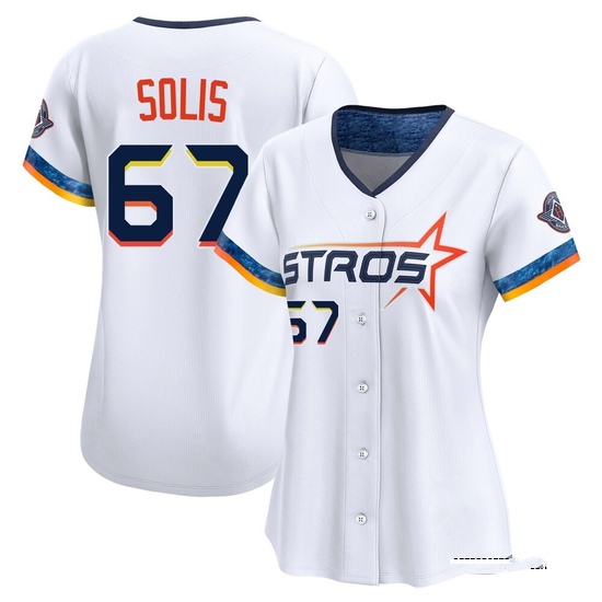Women's Jairo Solis Houston Astros Limited White 2025 City Connect Jersey