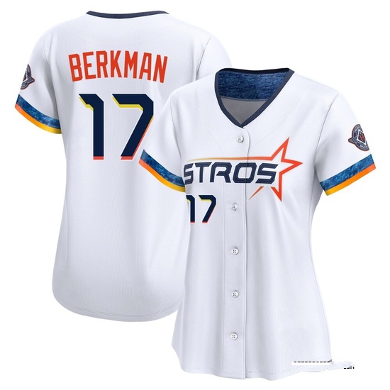 Women's Lance Berkman Houston Astros Limited White 2025 City Connect Jersey