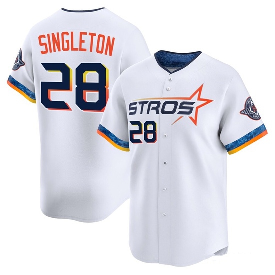Youth Jon Singleton Houston Astros Limited White 2025 City Connect Jersey
