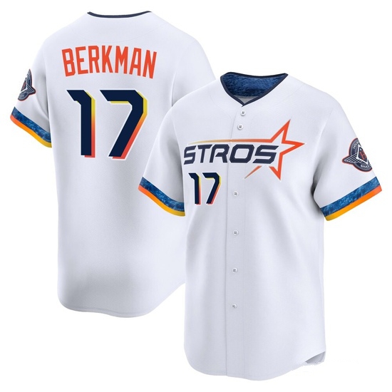 Youth Lance Berkman Houston Astros Limited White 2025 City Connect Jersey