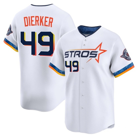 Youth Larry Dierker Houston Astros Limited White 2025 City Connect Jersey