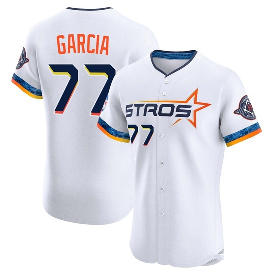 Men's Luis Garcia Houston Astros Elite White 2025 City Connect Jersey