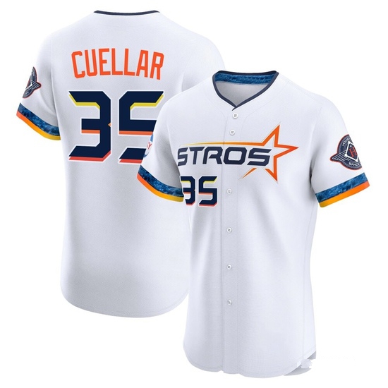 Men's Mike Cuellar Houston Astros Elite White 2025 City Connect Jersey