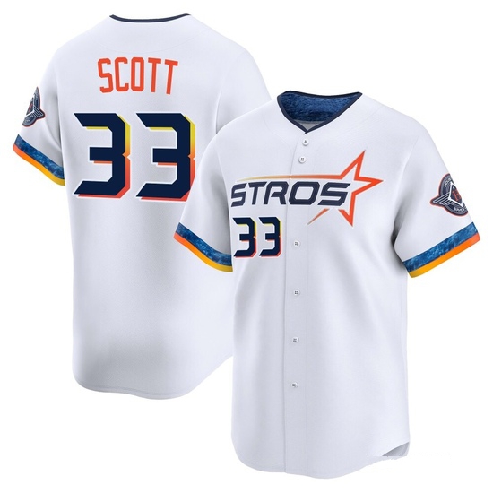 Men's Mike Scott Houston Astros Limited White 2025 City Connect Jersey