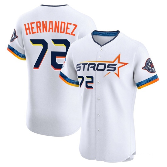 Men's Nick Hernandez Houston Astros Elite White 2025 City Connect Jersey