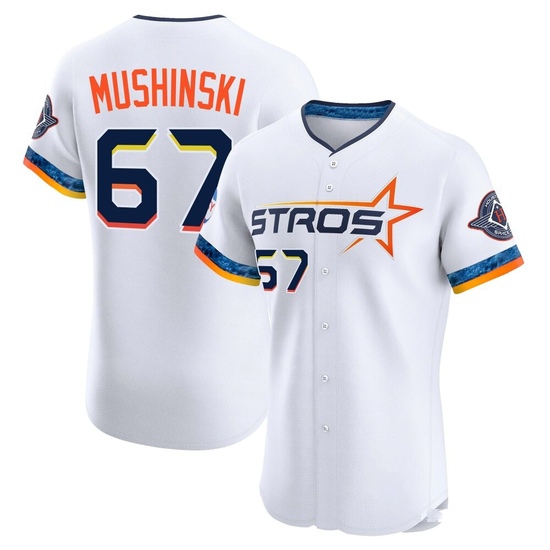 Men's Parker Mushinski Houston Astros Elite White 2025 City Connect Jersey
