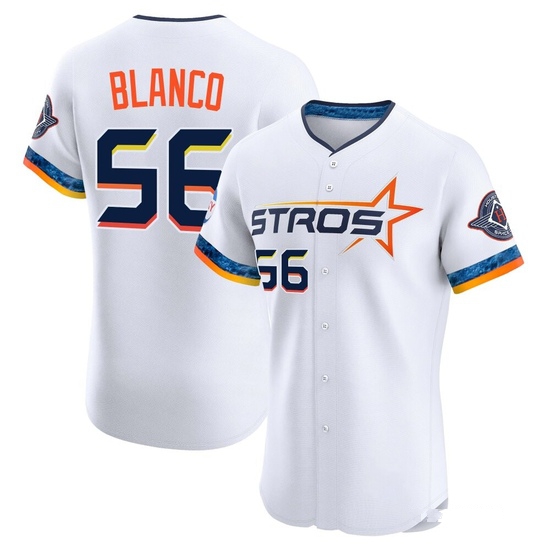 Men's Ronel Blanco Houston Astros Elite White 2025 City Connect Jersey