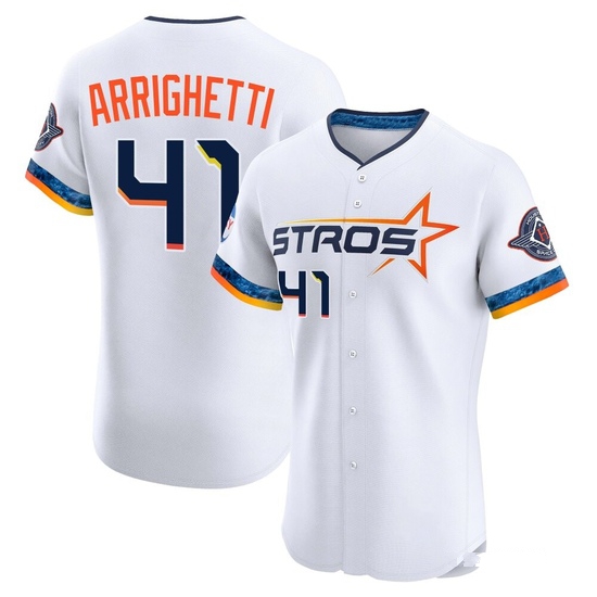 Men's Spencer Arrighetti Houston Astros Elite White 2025 City Connect Jersey