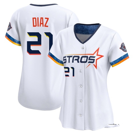 Women's Yainer Diaz Houston Astros Limited White 2025 City Connect Jersey