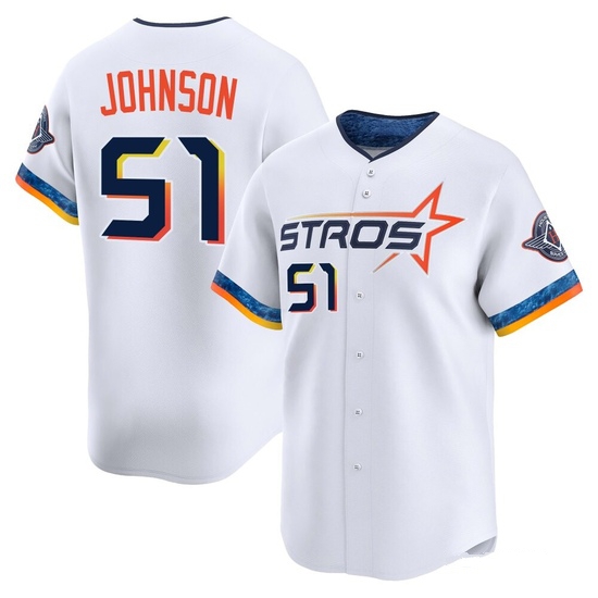 Youth Randy Johnson Houston Astros Limited White 2025 City Connect Jersey