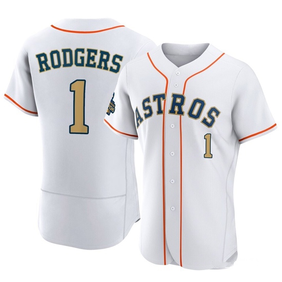 Men's Brendan Rodgers Houston Astros Authentic Gold White 2023 Collection Jersey