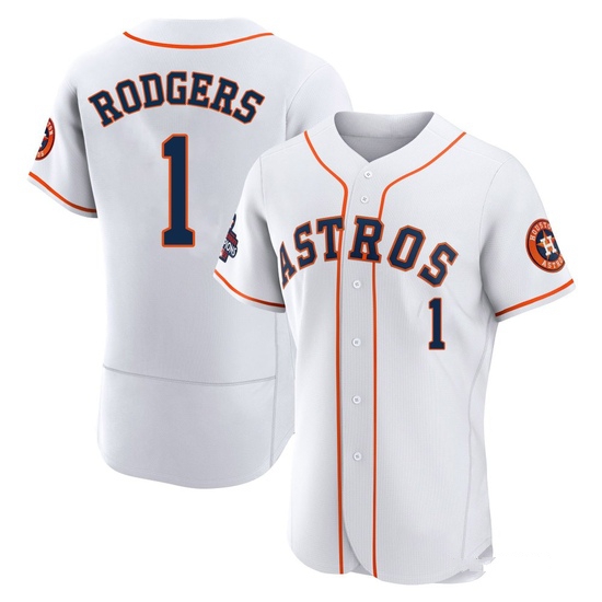 Men's Brendan Rodgers Houston Astros Authentic White 2022 World Series Champions Home Jersey