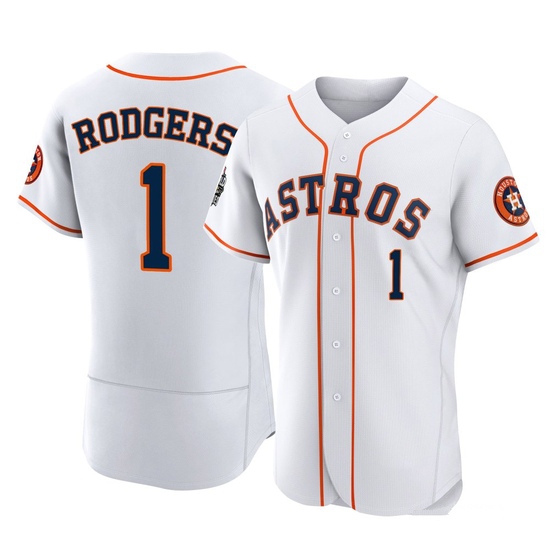 Men's Brendan Rodgers Houston Astros Authentic White 2022 World Series Home Jersey