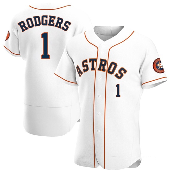 Men's Brendan Rodgers Houston Astros Authentic White Home Jersey