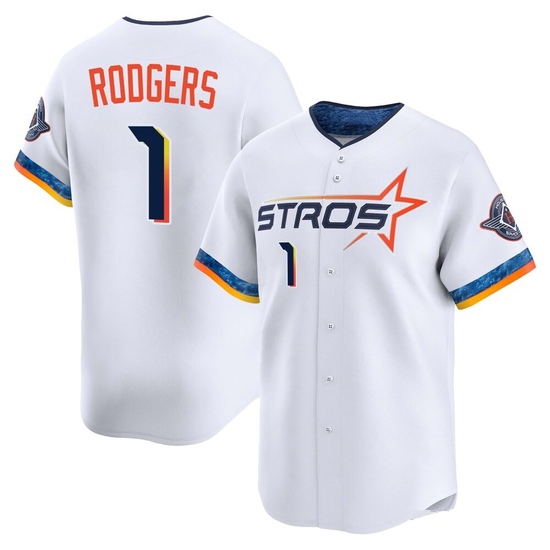 Men's Brendan Rodgers Houston Astros Limited White 2025 City Connect Jersey