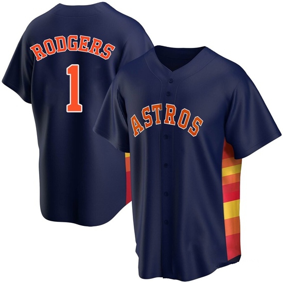 Men's Brendan Rodgers Houston Astros Replica Navy Alternate Jersey